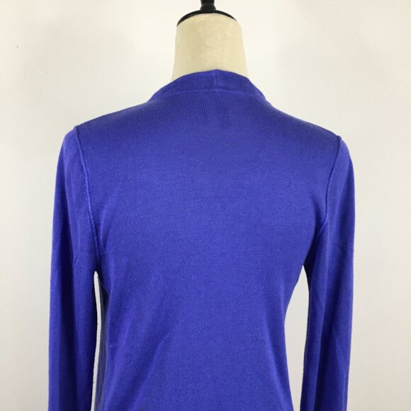 GUESS by MARCIANO Blue/Purple'ish Cashmere Blend Knit Open Front Cardigan - Picture 7 of 12